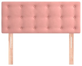 Cabeceira de cama veludo 80x5x78/88 cm rosa