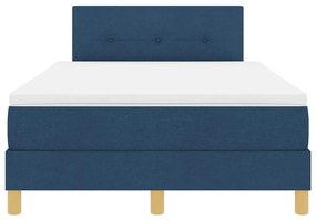 Cama Box Spring com Colchão Azul 120x200 cm Tecido
