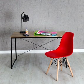 Conjunto Secretária Dek e Cadeira Tower Basic - Vermelho