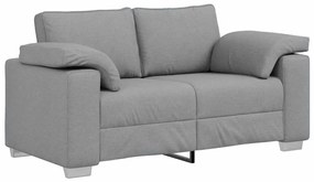 Sofá Loveseat Cinza-Claro 120 cm em tecido