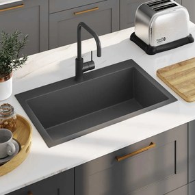 Lava-louça de cozinha artesanal aço inoxidável preto