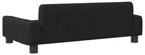 Cama para cães 90x53x30 cm couro artificial preto