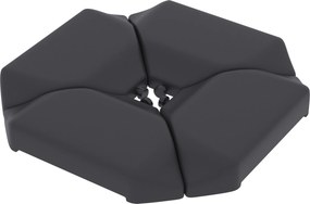 Outsunny Base para Guarda-sol de 4 peças para Cantilever Suporte para Guarda-sol de HDPE Reenchível com Água 77 kg ou Areia 100 kg | Aosom Portugal
