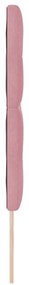 Cabeceira vidaXL Botão Almofadada Rosa 140 cm Veludo