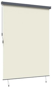 Cortina Rolô Exterior Riscas Manual Ajustável Creme 200 x 250 cm tecid