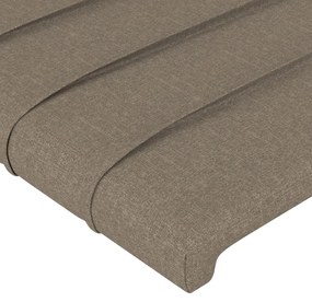 Cabeceira de cama c/ luzes LED 203x16x78/88cm cinza-acastanhado