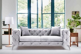 **** Sofá de 2 Lugares Como – Cinzento Claro – 197x73x90 cm

**