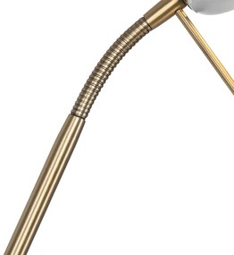 Candeeiro de pé moderno bronze com candeeiro de leitura incl. LED dimmer to warm - Diva