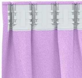 Cortinas com cortinas 2 pcs Roxo 140 x 140 cm Poliéster