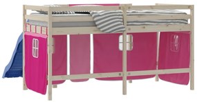 Cortinas para cama elevada poliéster rosa