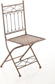 Cadeira de jardim dobrável Asina 40 x 95 x 40 cm Castanho antigo