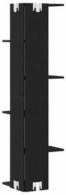 Prateleira de Canto vidaXL Preto Carvalho 36,5x36,5x140 cm Madeira Der