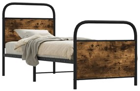 Estrutura cama s/ colchão derivados de madeira carvalho fumado