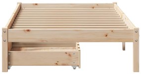 Cama sem colchão 90x200 cm madeira de pinho maciça