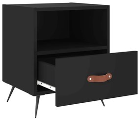 Mesas de cabeceira 2 pcs 40x35x47,5 cm deriv. de madeira preto
