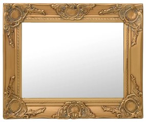 vidaXL Espelho de parede estilo barroco 50x40 cm dourado