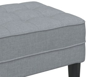 Banco vidaXL Cinza claro 113x57x39 cm Tecido