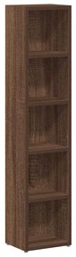Armários para CDs 2 pcs 21x16x93,5cm derivados madeira castanho