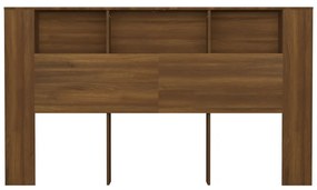 Armário de cabeceira 180x18,5x104,5 cm carvalho castanho