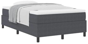 Cama Box com Colchão – Cinza Escuro, 120 x 200 cm, Tecido de Corduroy