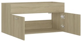 Armário de lavatório derivados de madeira carvalho sonoma