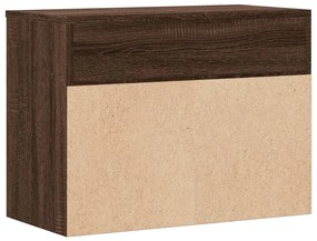 Banco sapateira 60x30x45cm derivados madeira carvalho castanho