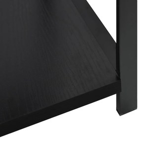 Estante pequena e simples derivados de madeira preto