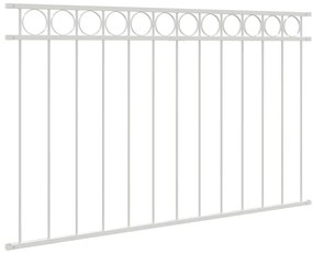 Painel de Cerca Branco 1,7x0,8 m em Aço