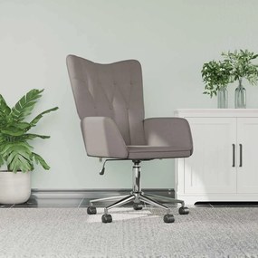 vidaXL Cadeira de descanso tecido cinzento-acastanhado