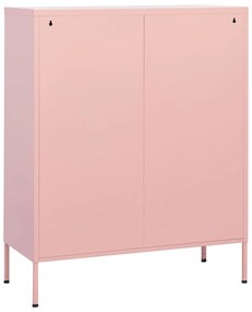 Armário de arrumação aço 80x35x101,5 cm rosa