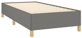 Estrutura de cama sem colchão 80x200 cm tecido cinzento-escuro
