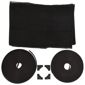Tela anti-insetos magnética para janelas 80x140 cm antracite