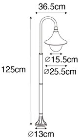 LED Lanterna exterior inteligente ouro antigo 125 cm IP44 com Wi-Fi A60 - Daphne Clássico / Antigo