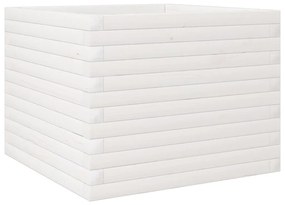 Vaso/floreira de jardim 60x60x45,5 cm pinho maciço branco