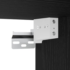 Conjunto de Estante para TV com prateleira 4 pcs Carvalho Preto