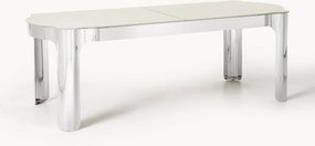 Mesa de jantar com tampo em vidro Georgia, vários tamanhos
