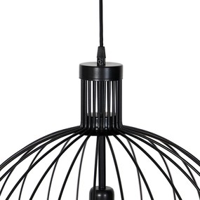 Candeeiro de suspensão de design preto 50 cm - Wire Dos Design