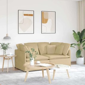 vidaXL Sofá modular com almofadas tecido corduroy verde cinzento