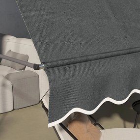 Toldo Manual Retrátil com Manivela 300x120x210-300 cm Toldo para Varan