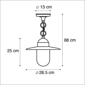 LED Candeeiro suspenso inteligente para exterior antracite IP44 incl. Wifi ST64 - grafite Kansas Industrial