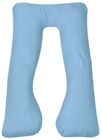 131588 vidaXL Almofada de gravidez 90x145 cm, azul claro