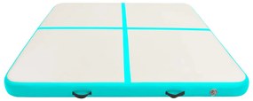 Colchão de ginástica insuflável c/ bomba 200x200x10cm PVC verde