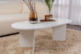 Mesa de Centro "Sable" – Branco, 105x65x40 cm, Design Acolhedor