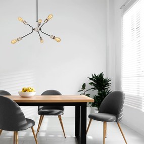 Candeeiro de Teto Ve – Preto Níquel – 60 cm x 80 cm