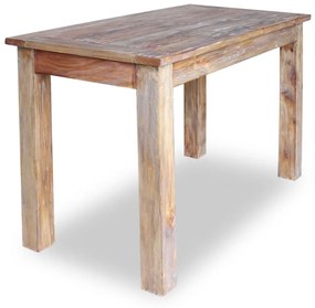 Mesa de jantar madeira reciclada maciça 120x60x77 cm