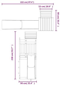 Conjunto de brincar para exterior madeira de pinho impregnada