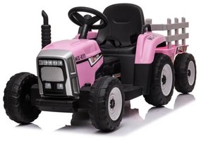 Trator infantil elétrico 12v Rosa