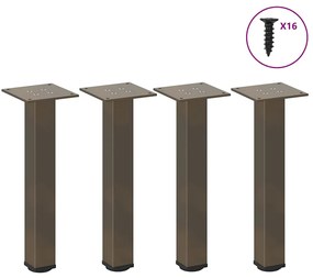 Pés para mesa de centro 4 peças aço natural 30-32 cm aço