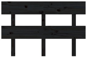 Cabeceira de cama 138x3x81 cm pinho maciço preto