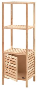 Armário de arrumação para WC nogueira maciça 39,5x35,5x123 cm